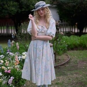 Selkie Pastel Floral Midi Dress